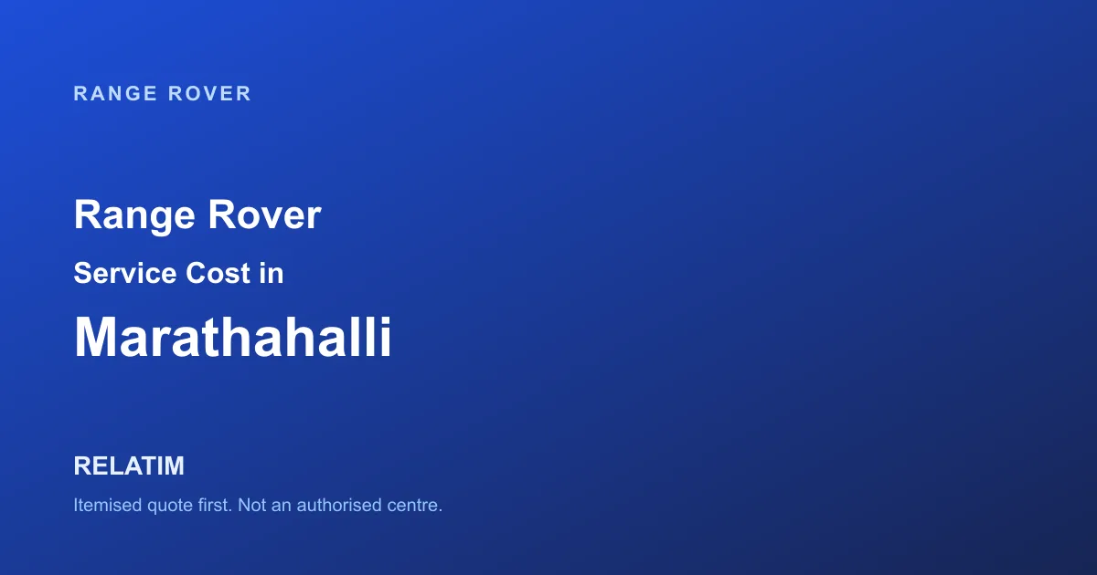Range Rover Service Cost in Marathahalli, Bangalore